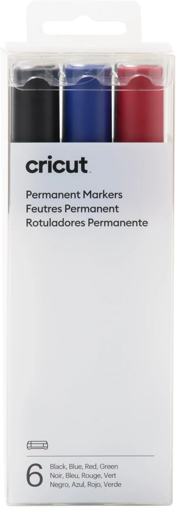 Cricut 2.5 mm Permanent Markers 6-Ct., Adult Unisex