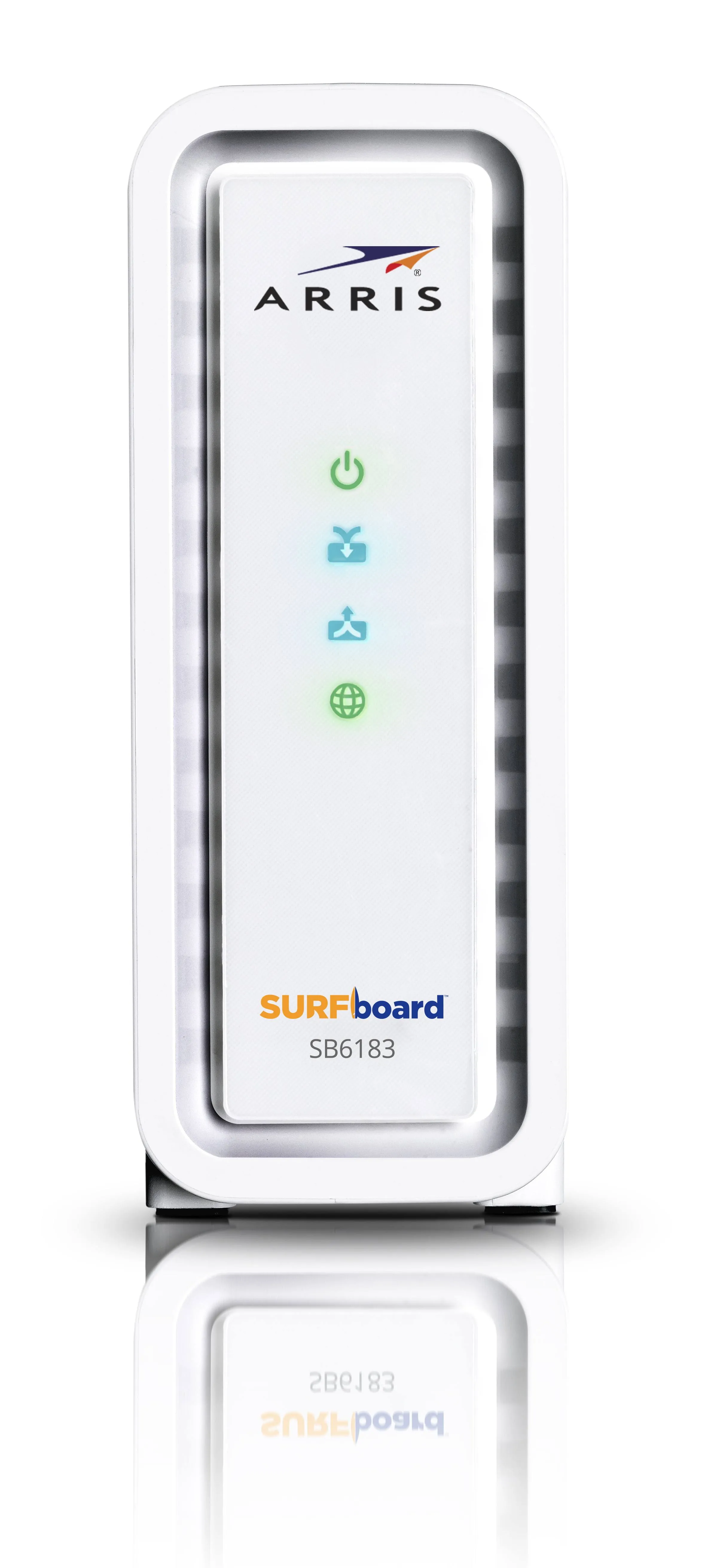 ARRIS SURFboard SB6183-RB DOCSIS 3.0 16x4 Gigabit Cable Modem, Comcast Xfinity, Cox, Spectrum and more, 1 Gbps Port, 400 Mbps Max Internet Speed, Easy Set-up with SURFboard Central App - RENEWED