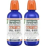 TheraBreath Healthy Gums Mouthwash, Clean Mint, Antigingivitis, Dentist Formulated, 16 Fl Oz (2-Pack)