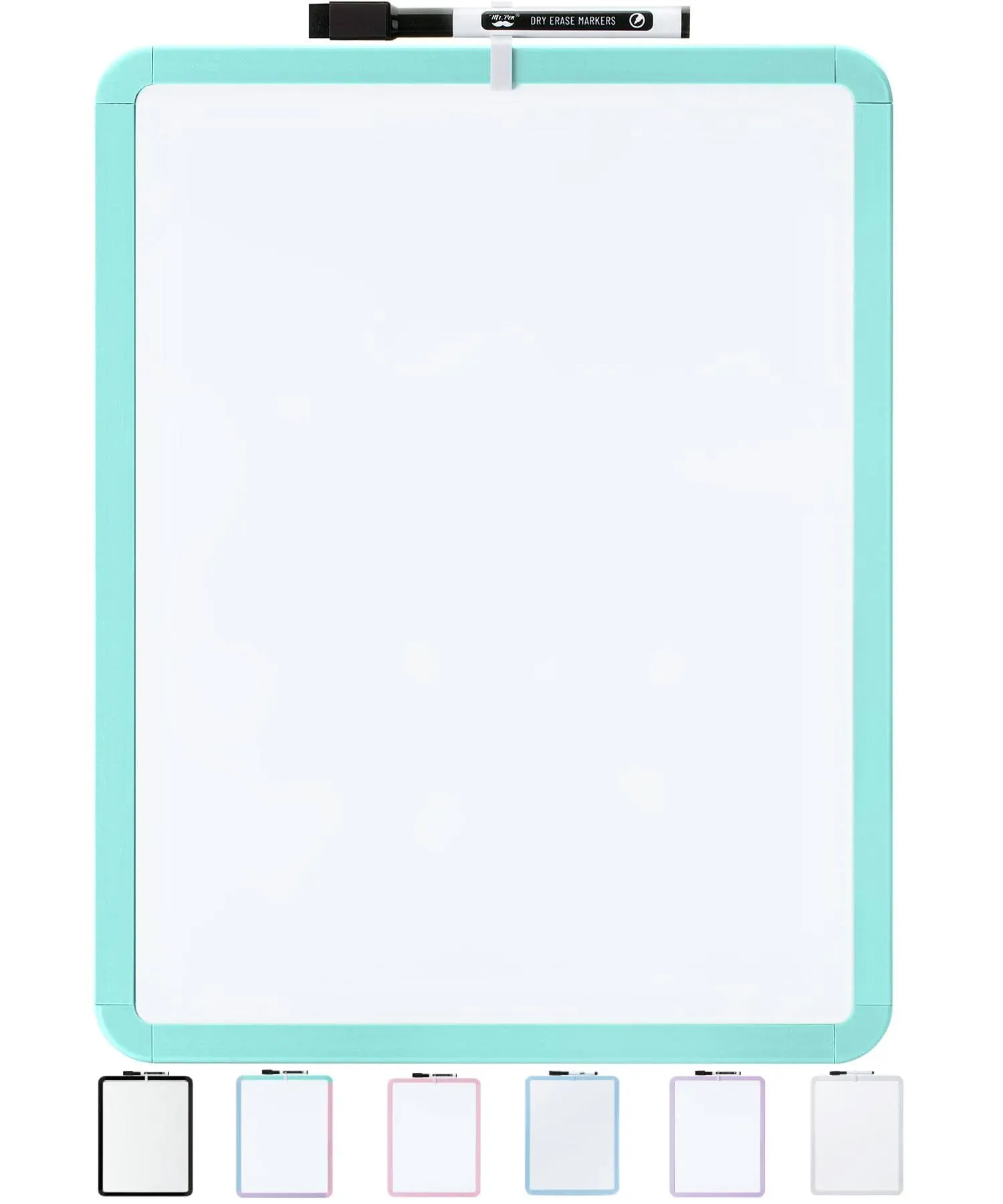 Mr. Pen- Dry Erase Board, 14” x 11” with a Black Dry Erase Marker, Mint Green Frame, Small White Board Dry Erase, Dry Erase Board Small Dry Erase