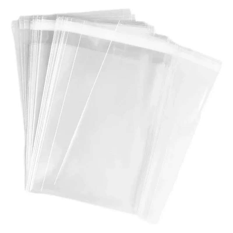 100 Pcs 6x9 Clear Resealable Cello/Cellopha<wbr/>ne Bags Self Adhesive Sealing, Goo...