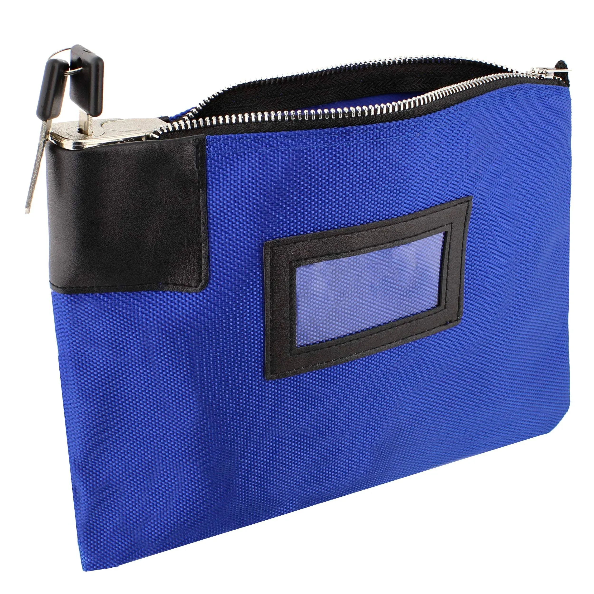 BISupply | Locking Money Bag Lock Bag Bank Bag with Lock Cash Bag in Navy Blue