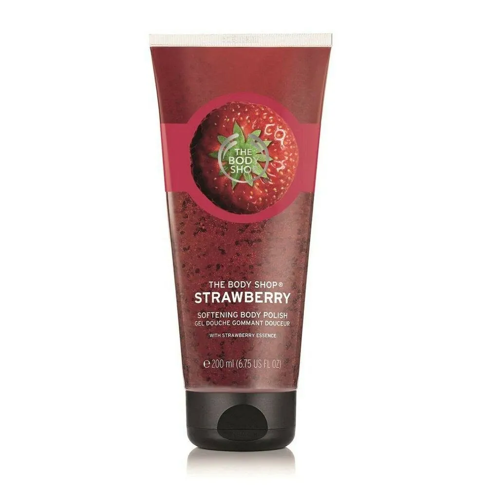 The Body Shop Strawberry Body Scrub Polish – Softening Smoothing Exfoliation – 6.75 oz