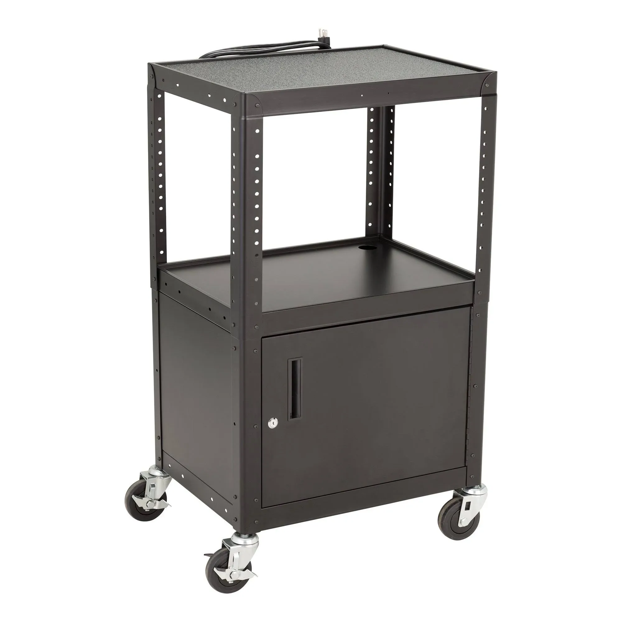 Norwood Commercial Furniture Nor-gno1010-so Adjustable Metal AV Cart with Locking ...