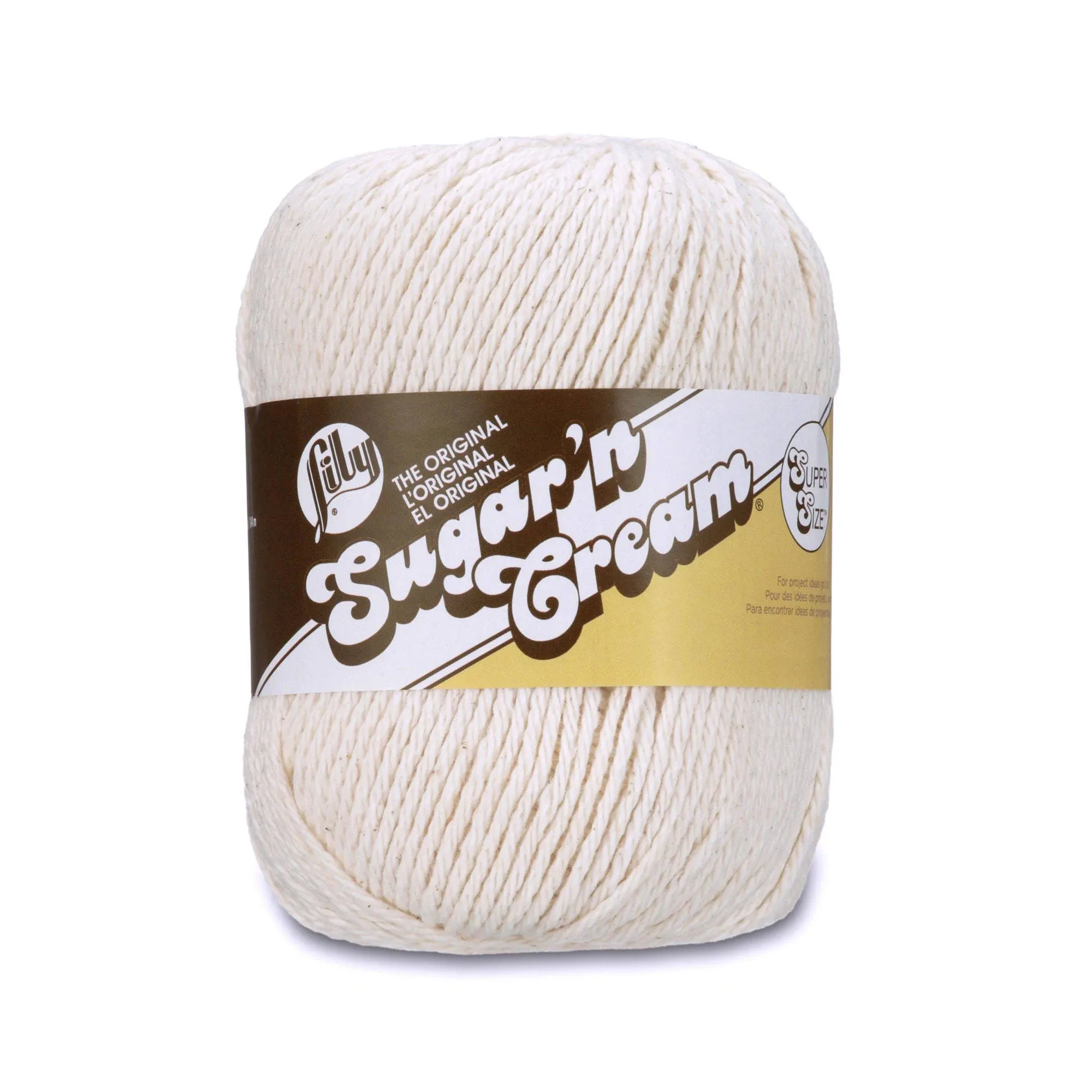 Lily Sugar'n Cream Yarn - Solids Super Size Ecru