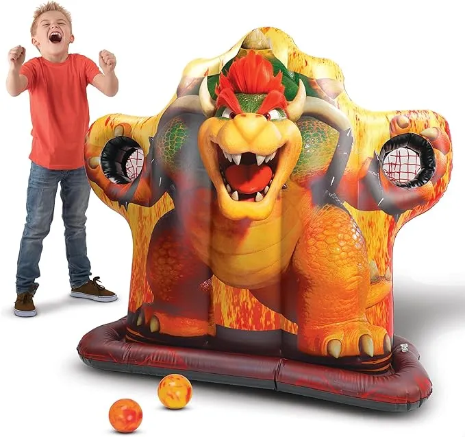 The Super Mario Bros. Movie Bowser&#039;s Battle Inflatable Sports Game New Toy Gift