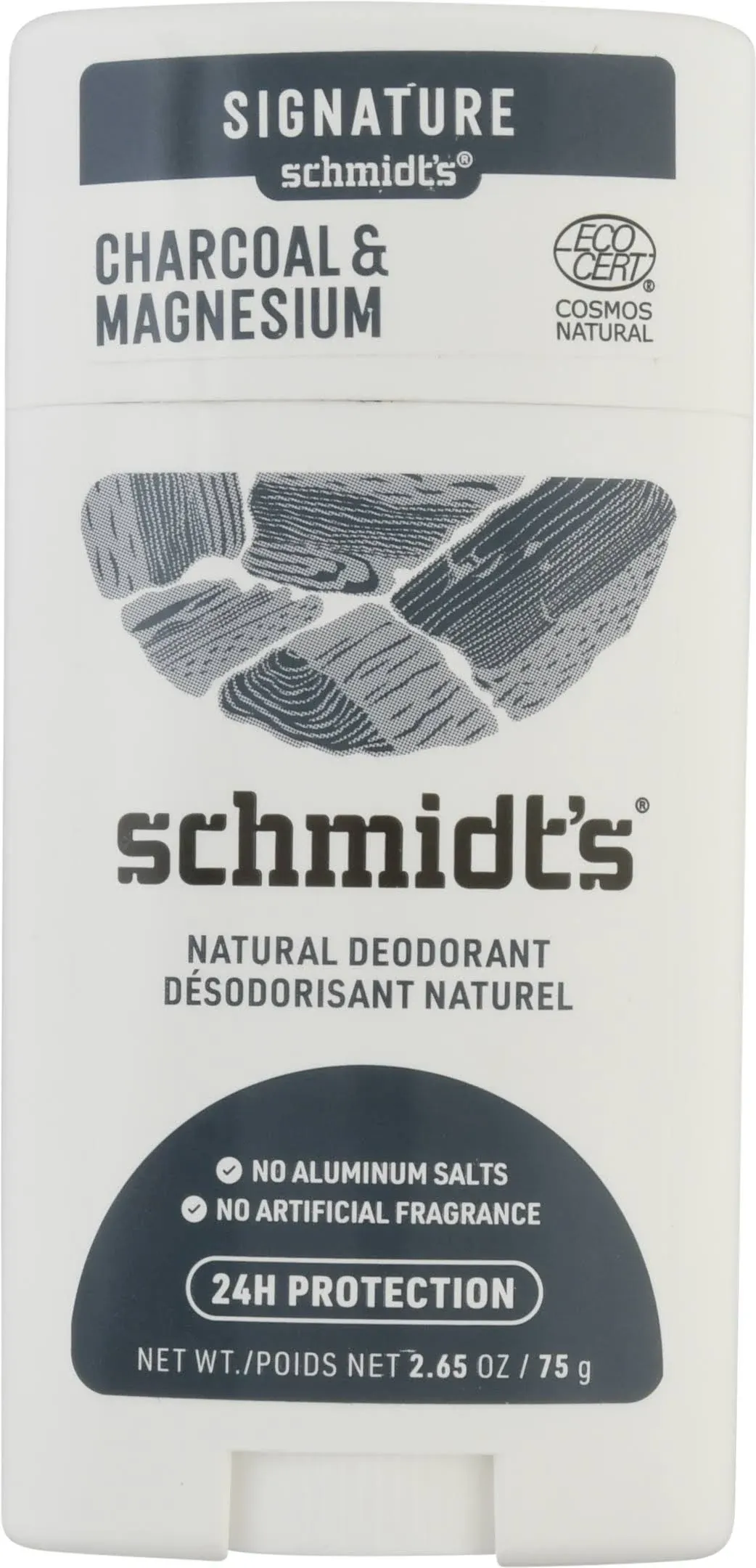 Schmidt's Charcoal & Magnesium Natural Deodorant 24 Hour Odor Protection 2.65 oz