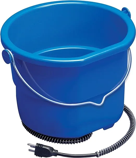 API® Heated Bucket | Heated Flat Back Bucket | Heated Water Bucket for Livestock | Winter Water Bucket | 10 Quart