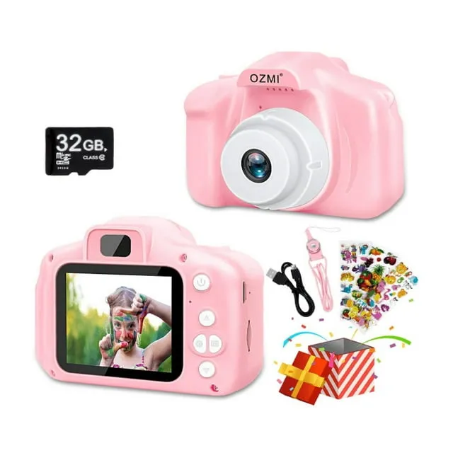 Ozmi Kid&#039;s 1080P Digital 12MP Selfie Camera With 32GB SD Card For Girls Age