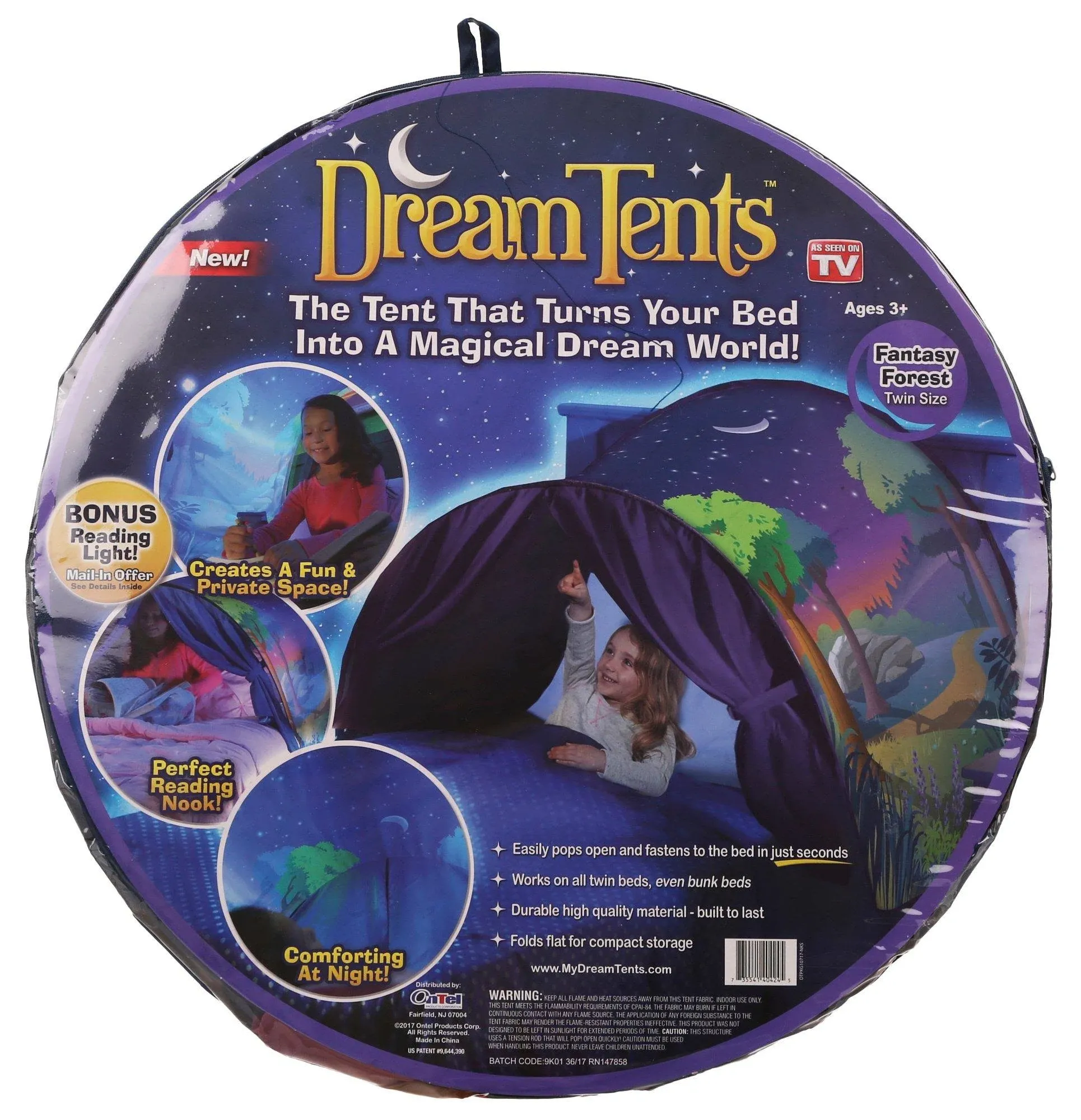 DreamTent Fun Pop Up bed tent Fantasy Forest Twin (w/ Light)