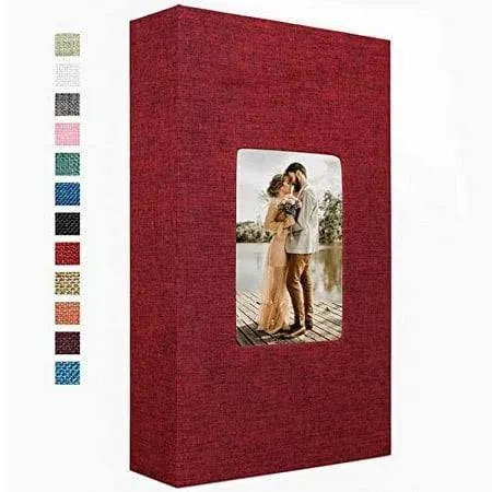 Vienrose Linen Photo Album 300 Pockets for 4x6 Photos Fabric Cover Photo Books ...