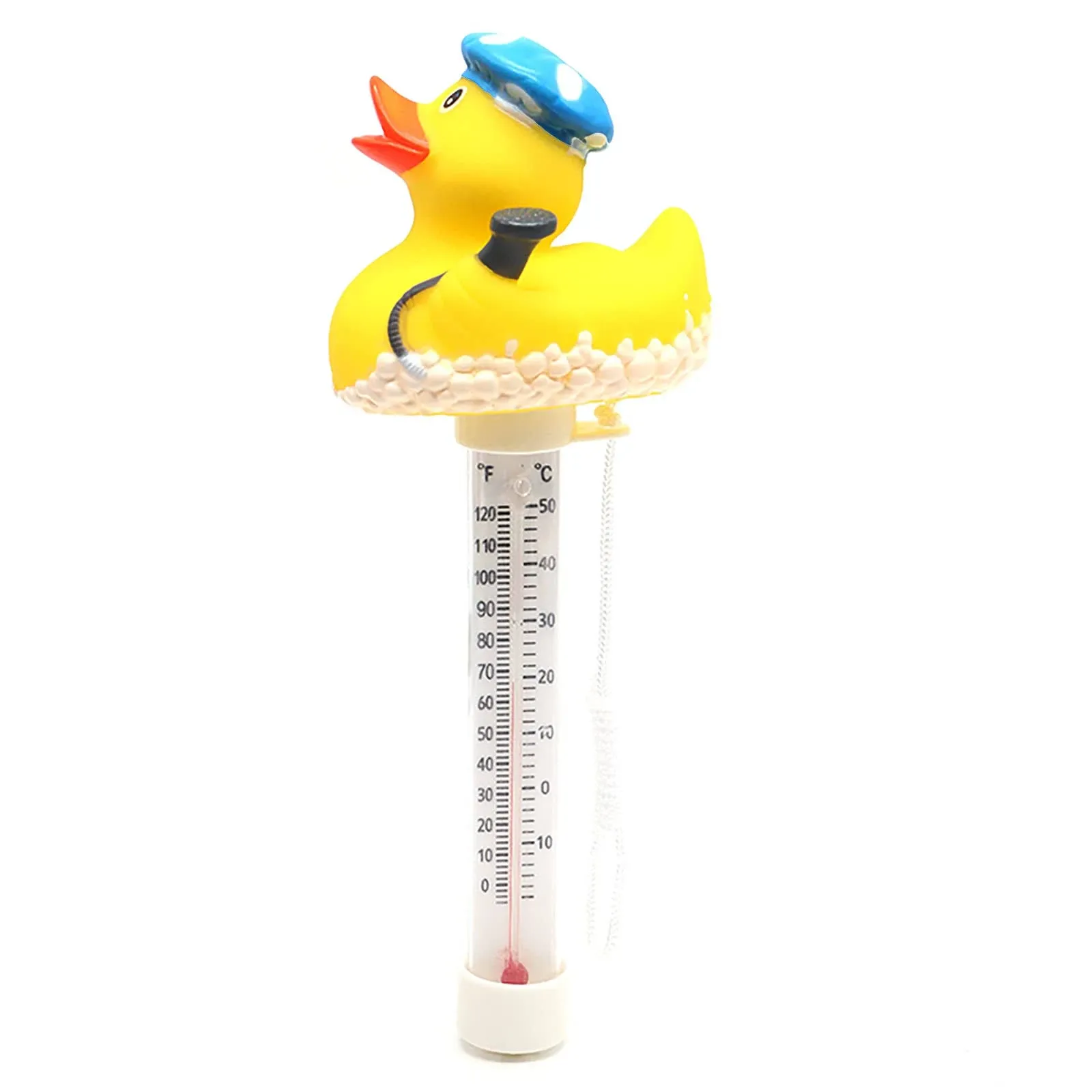 XY-WQ Floating Pool Thermometer, Large Size Easy Read for Water Temperature with String for Outdoor and Indoor Swimming Pools and Spas (Duck)