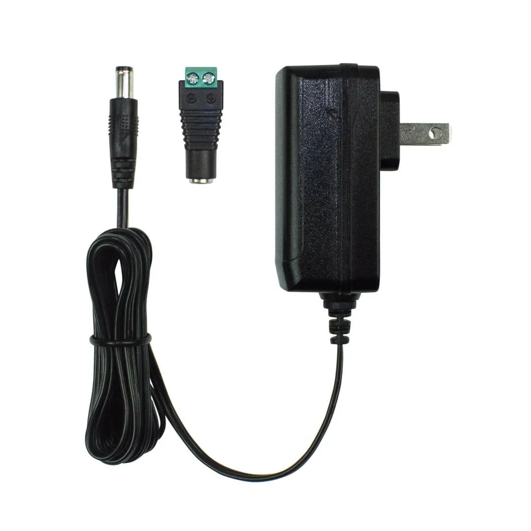 Armacost Lighting Wall Mount Power Supply Plug with Barrel & Terminal Connector 12V DC - 24W