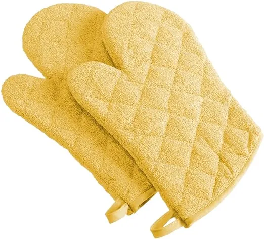 DII Yellow Terry Oven Mitt (Set of 2)