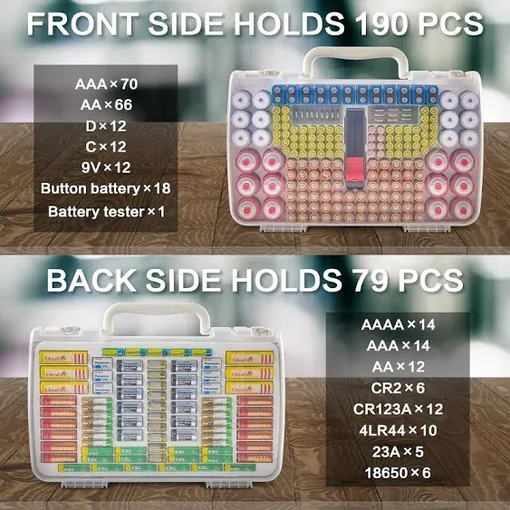 Xuerdon Battery Organizer Storage Holder Case