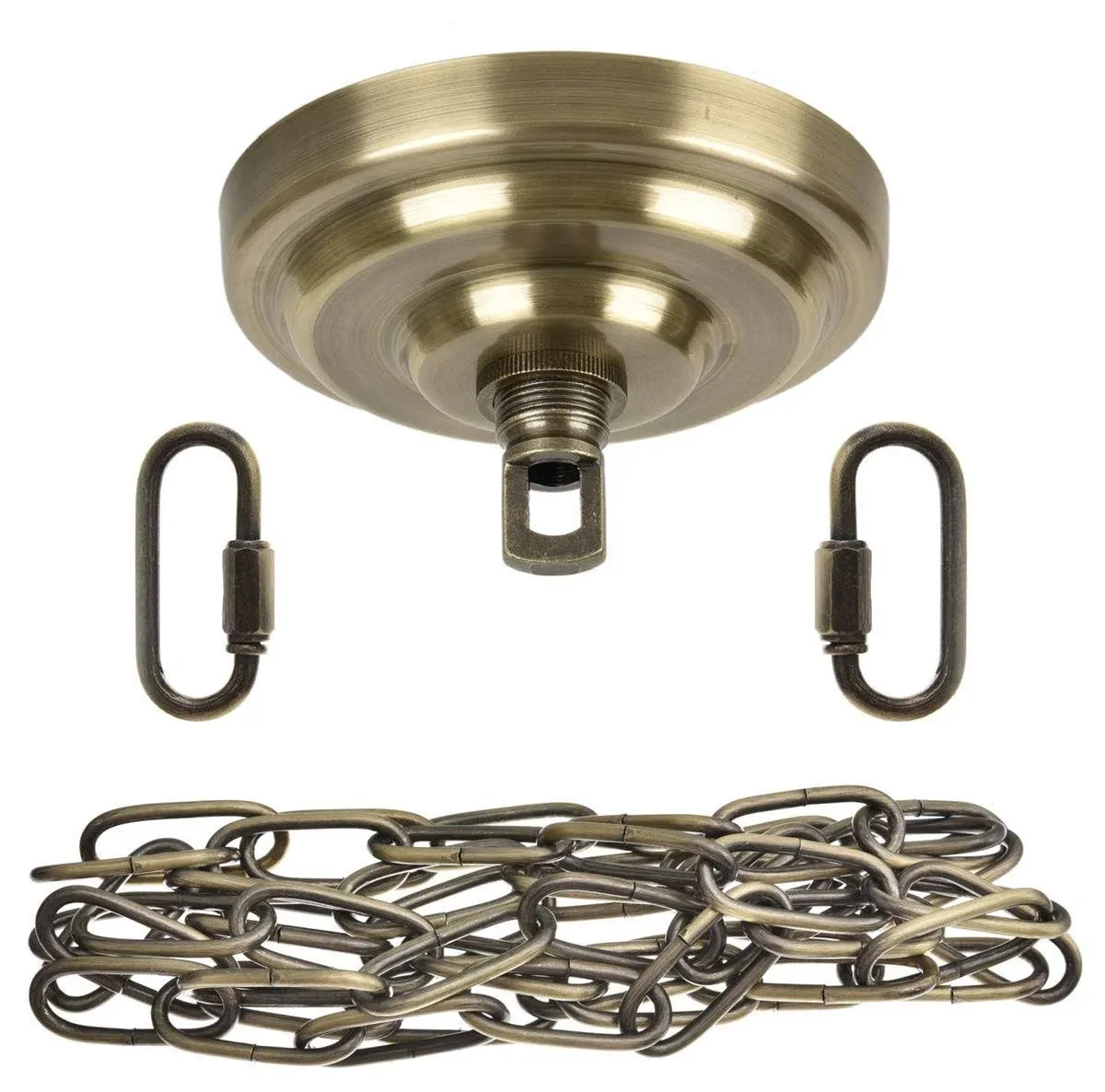 Sangle Soppfy Vingage Canopy Kit and Pendant Light Fixture Chain for Chandelier or Swag Light Fixtures,Maximum Weight of 60 Pounds, 6 feet,Heavy Duty,5 Inches Diameter, Black (Bronze)…