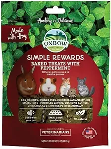 Oxbow Simple Rewards Baked Treats with Peppermint for Rabbits, Guinea Pigs, Chinchillas, and Small Pets