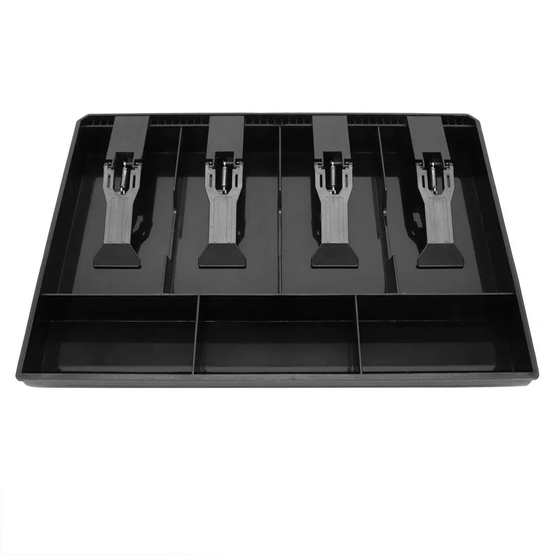 Gelible Cash Register Drawer Insert Tray with 4 Bill/3 Coin Compartments for Money Storage