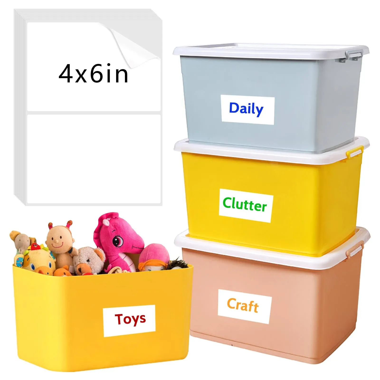 Joyberg 150 Pcs Removable Labels for Storage Bins