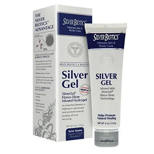 American Biotech Labs Silver Biotics Silver Gel Infused w/SilverSol Nano-Silver Technology 4oz