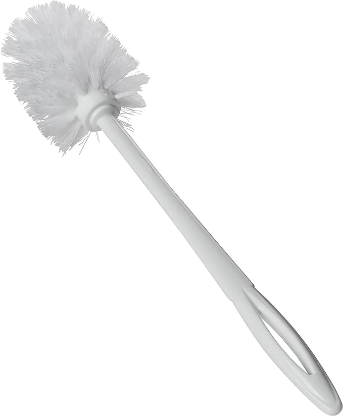 Rubbermaid RCP631000WE Toilet Bowl Plastic Brush, White, 14.5"