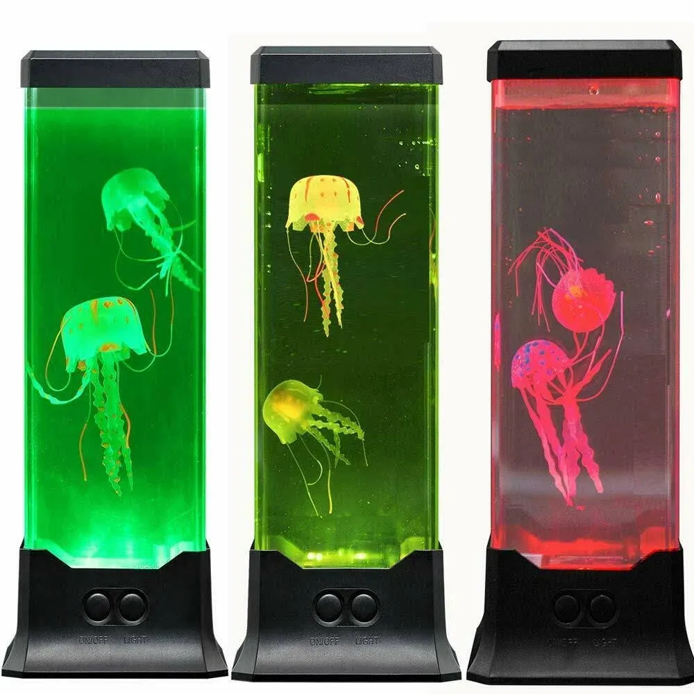 Electric Fantasy Jellyfish Lava Lamp with Color Changing Light Effects-Jelly ...