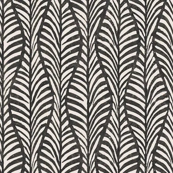 Tempaper Block Print Leaves Peel and Stick Wallpaper