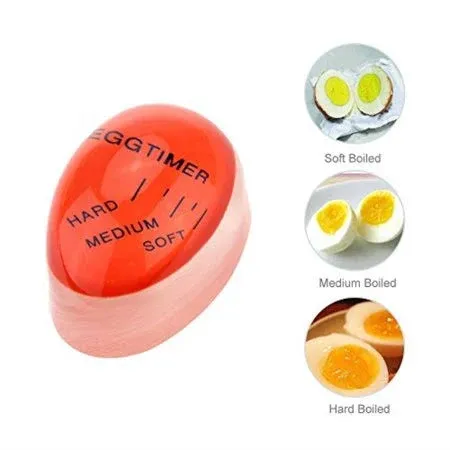 Egg Timer Reusable Boiled-egg Reminder Cooking Egg Resin Red Timer Tool Silicone