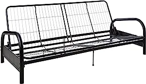 DHP Vermont Metal Futon Frame, Classic Design, Full Sized - Black