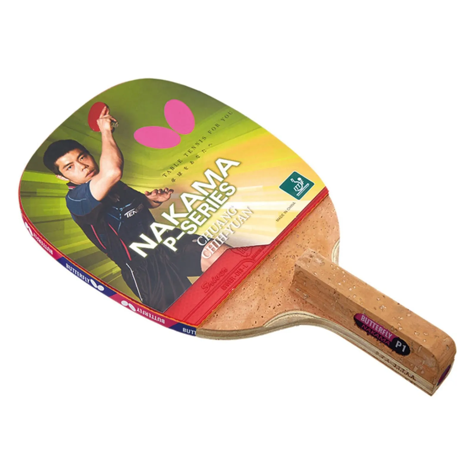 Butterfly Nakama P-1 Penhold Table Tennis Racket, Carbon