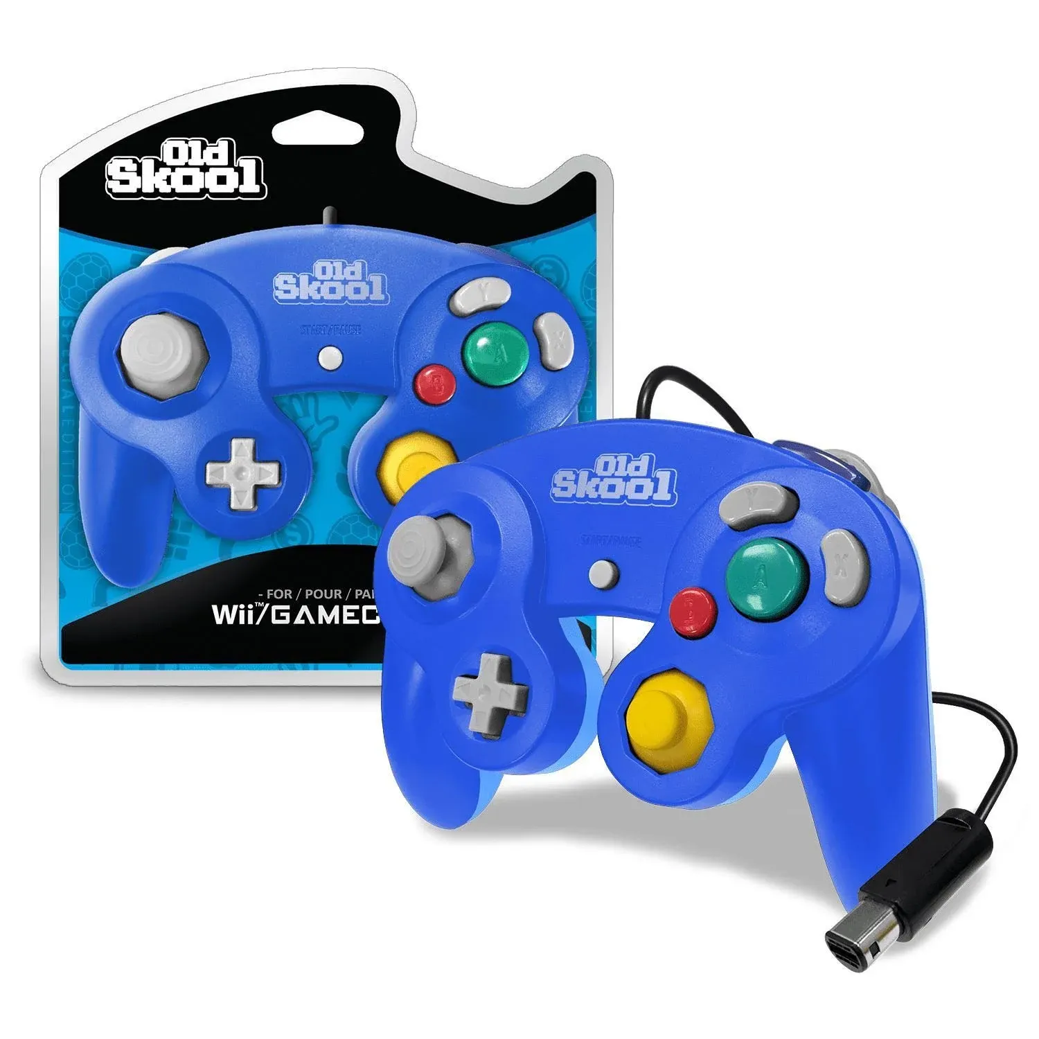 Old Skool Gamecube / Wii Compatible Controller - Blue