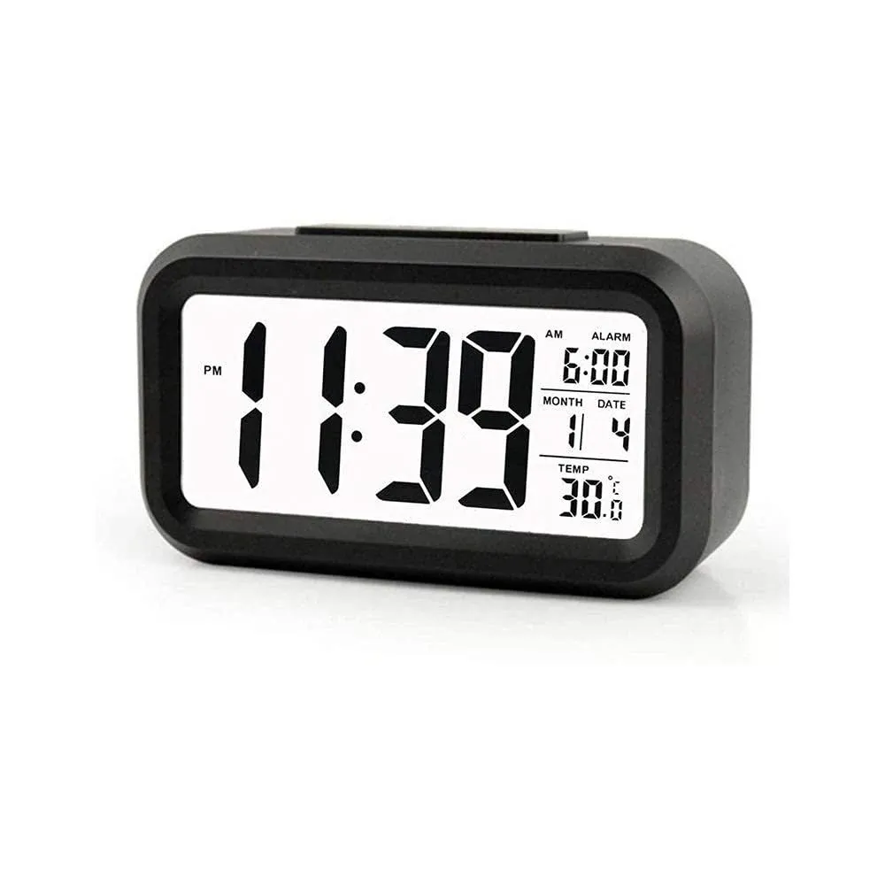 Axgear Digital Alarm Clock Large LCD Display Thermometer Smart Night Light Back Light