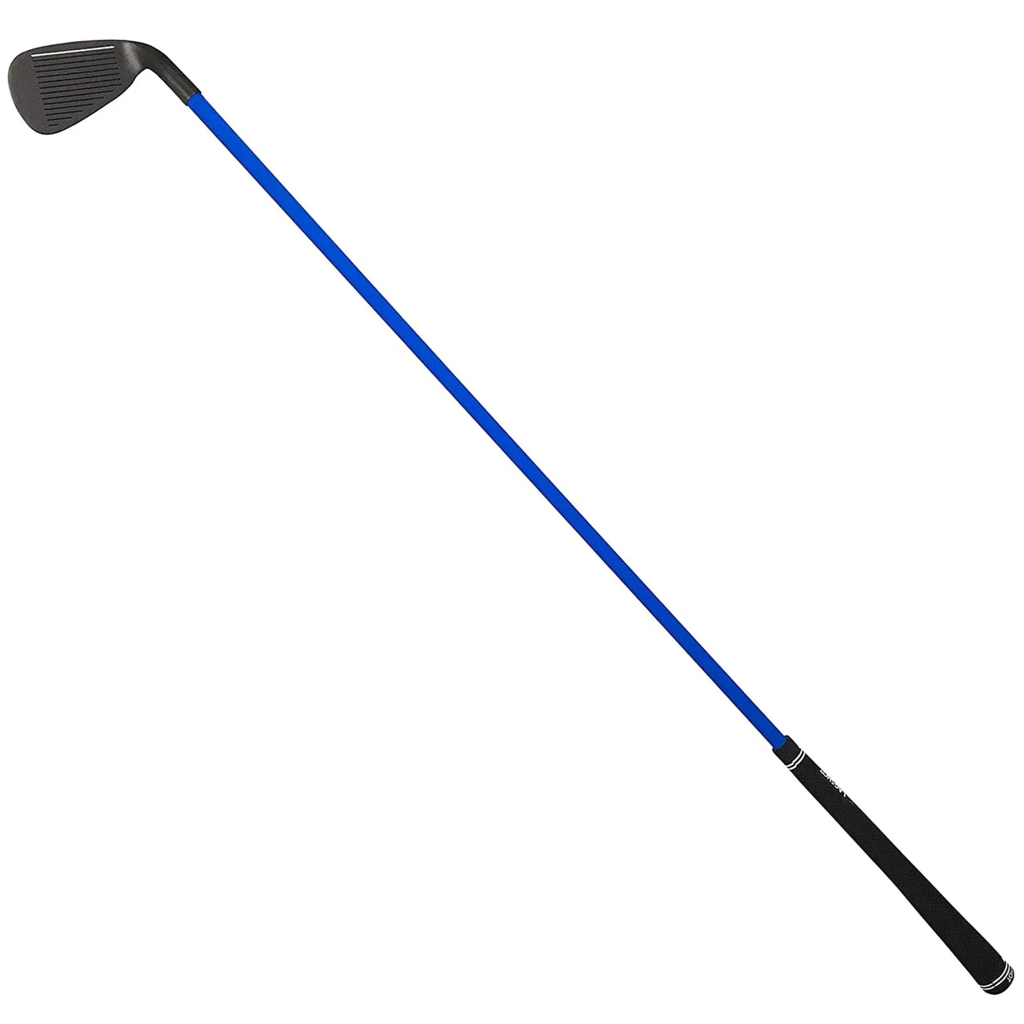 Lag Shot 7 Iron Golf Club Swing Trainer Stick for Left Handed Men, Black/Blue