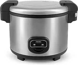 Aroma Housewares 60-Cup (Cooked) (30-Cup UNCOOKED) Commercial Rice Cooker, Stainless Steel Exterior (ARC-1130S), Silver