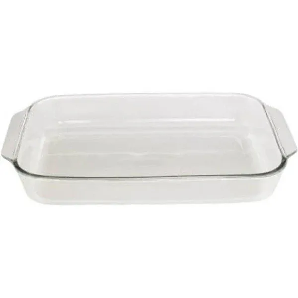 Anchor Hocking BIG Tempered Clear Glass Rectangle Baking 5 Quart Dish 11&#034; x 15&#034;