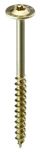 SPAX 1/4-in x 5-in Yellow/Gold Zinc-Plated Washer-Head Interior Structural Wood Screws (50-Pack) | 4581020701275