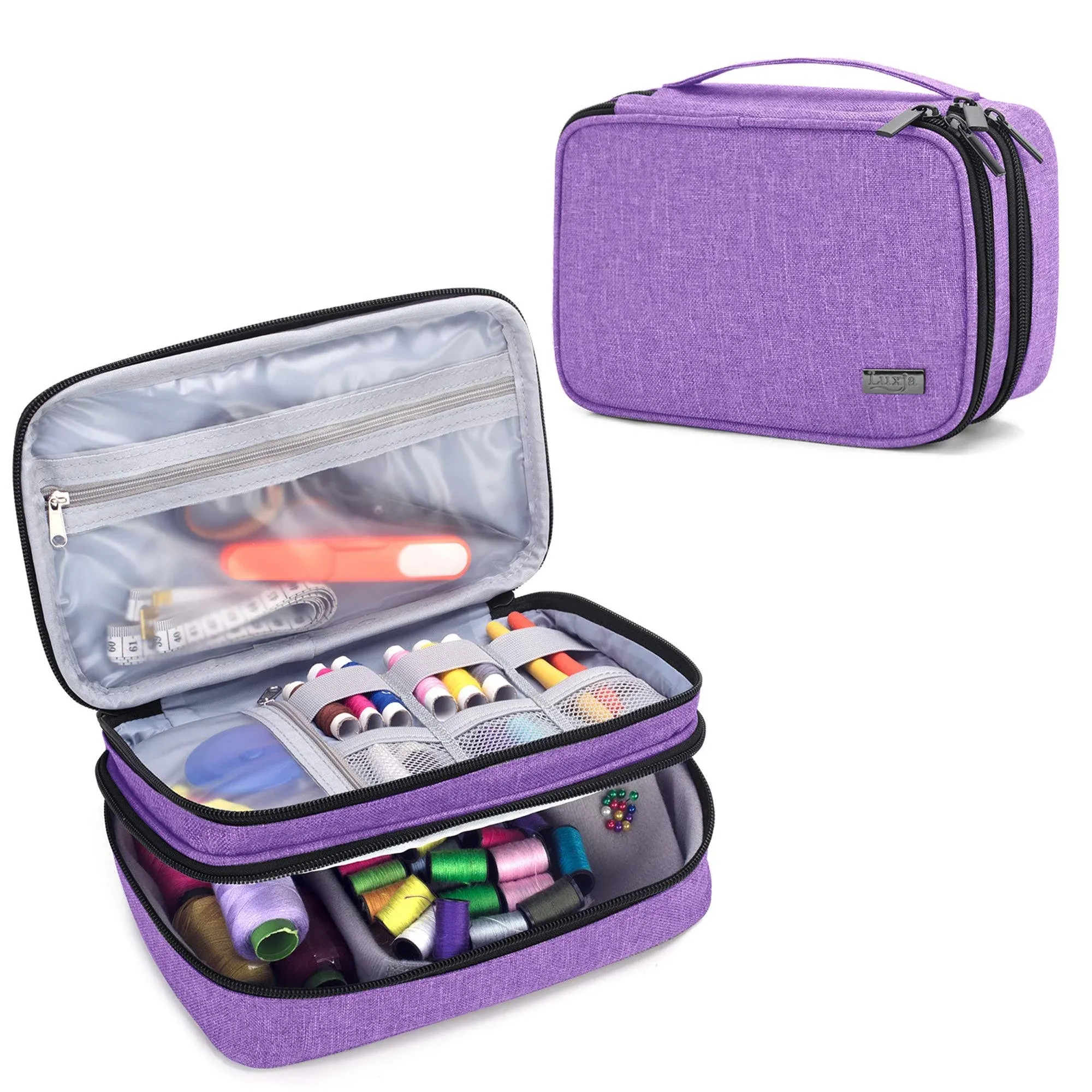 Sewing Accessories Organizer, Double-Layer (NO Accessories Included)