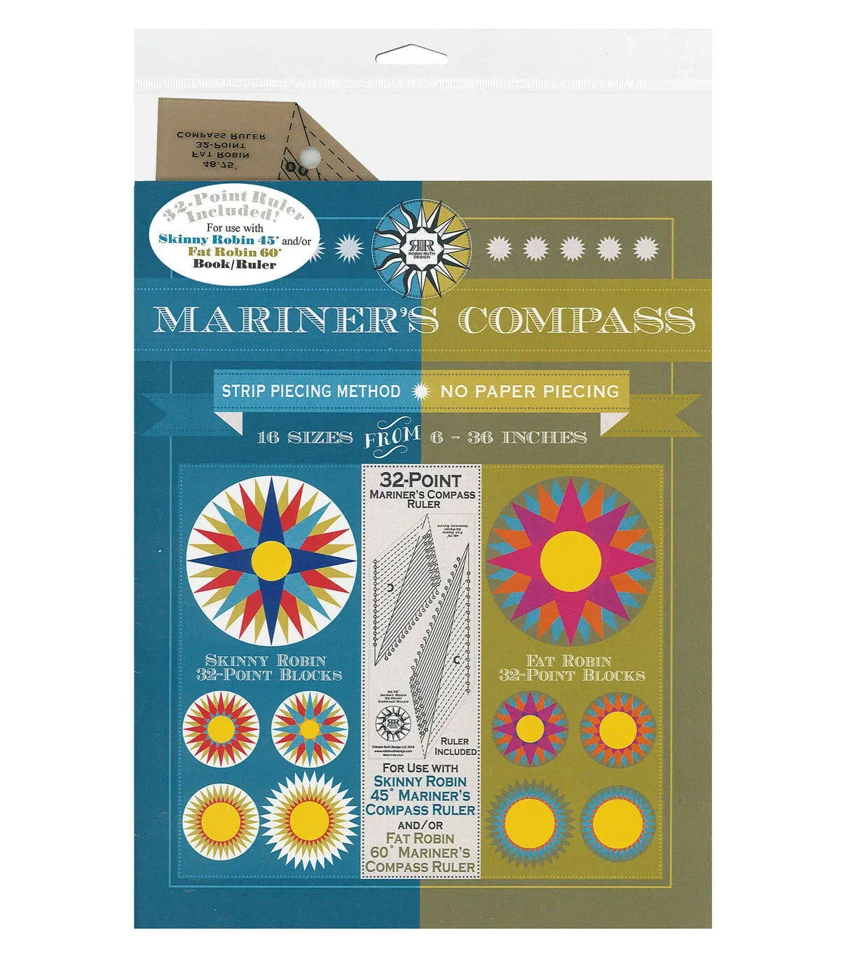 Robin Ruth 32-Point Mariner's Compass Ruler & BK