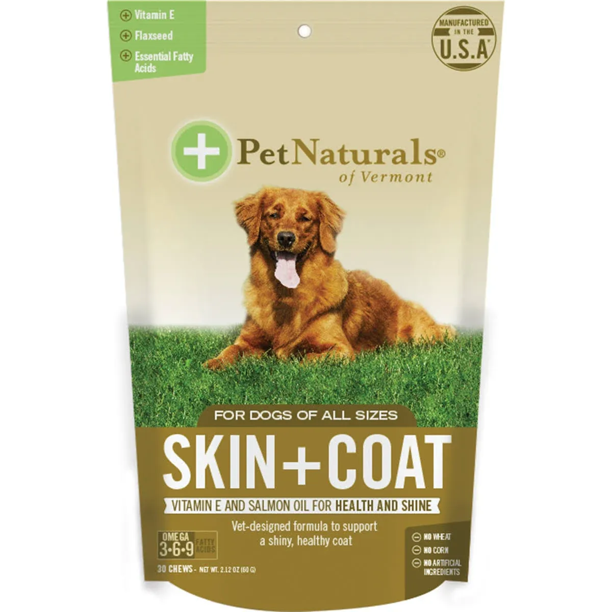 Skin + Coat For Dogs  30 Chews By Pet Naturals of Vermont