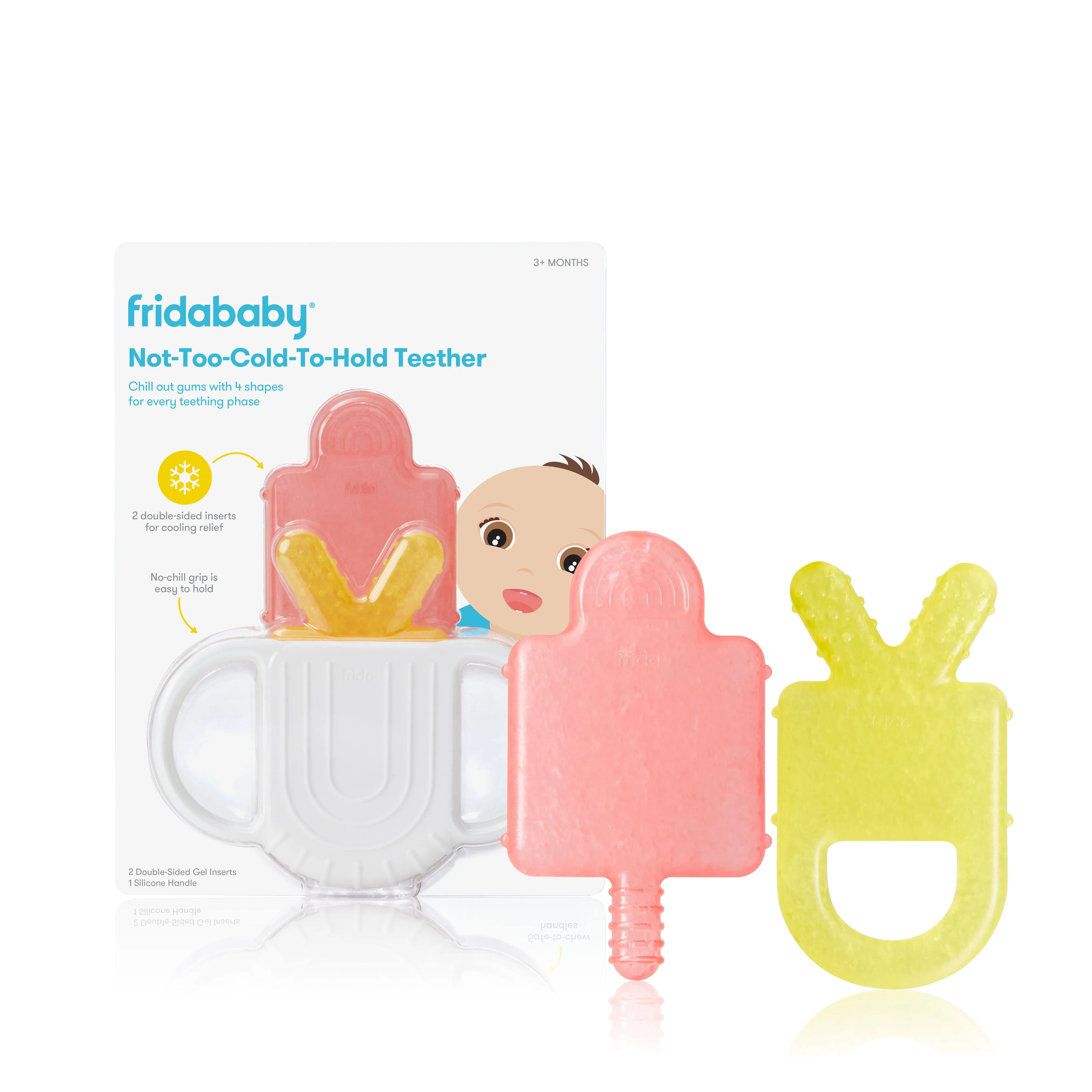 Frida Baby Not-Too-Cold-t<wbr/>o-Hold BPA-Free Silicone Teether for Babies