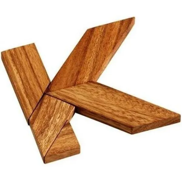 K Letter Puzzle - Wooden Brain Teaser