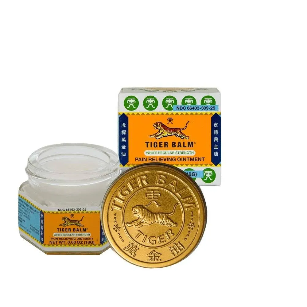 Tiger Balm Pain Relieving Ointment 0.63oz- / White Regular Strength