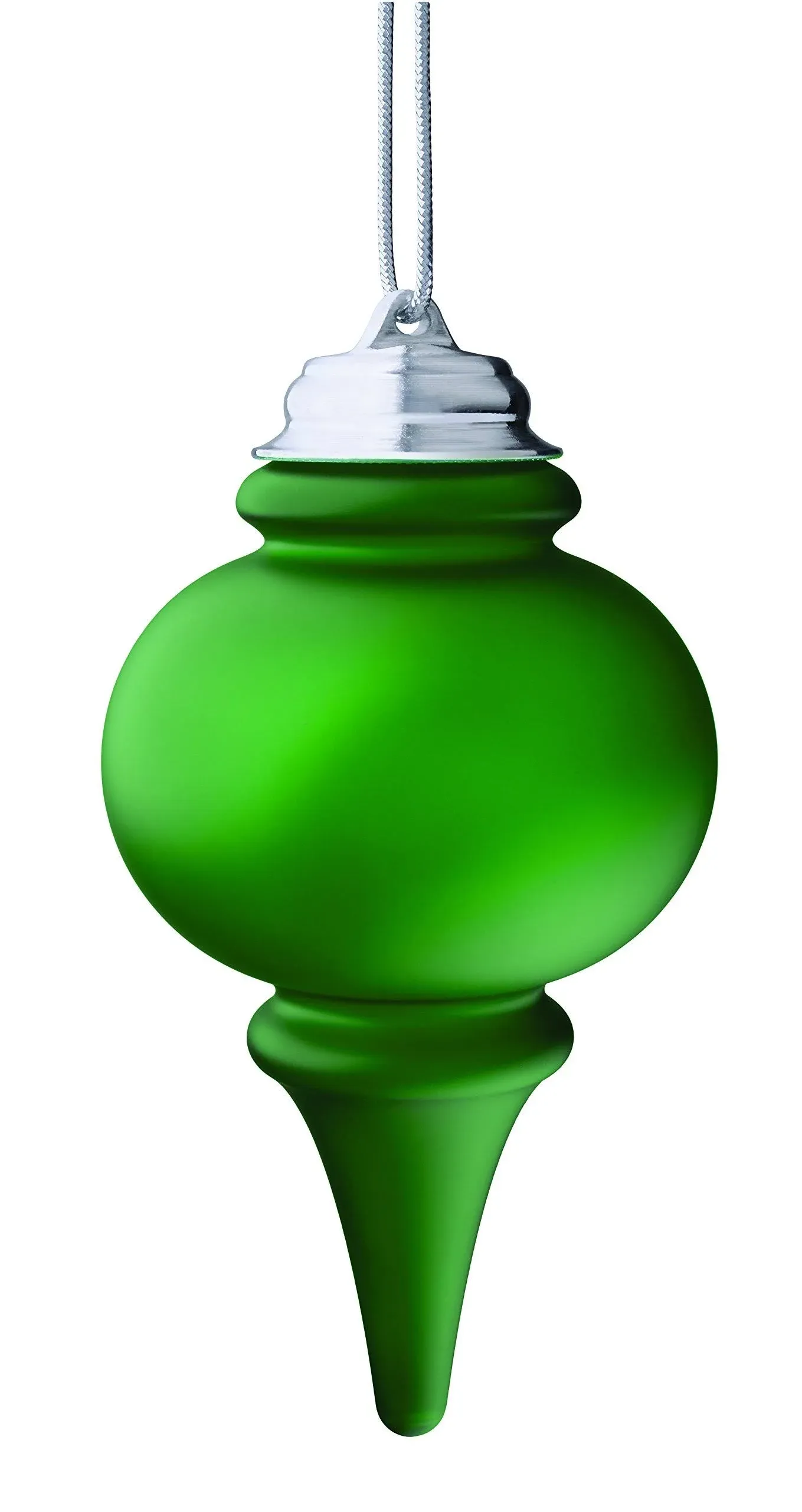 WP660 Battery Powered Hanging Decorative Outdoor Pulsing 8" Finial Light with Sensor Turns-On At Dark, Green