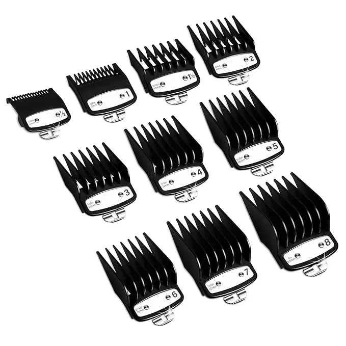 Professional Hair Clipper Guards Guides 10 Pcs Coded Cutting Guides #3170-400...