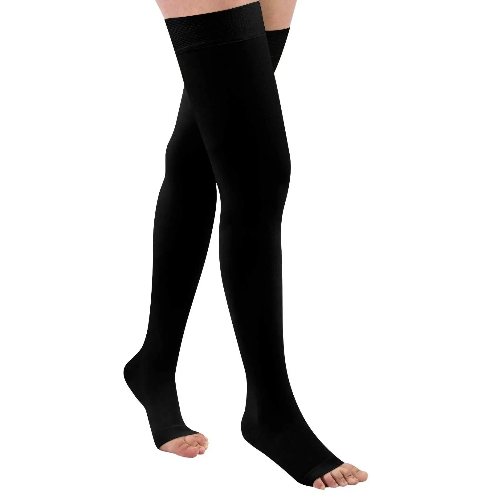 Athbavib Thigh High 20-32 mmHg Compression Stocking Toeless Compression Socks for ...