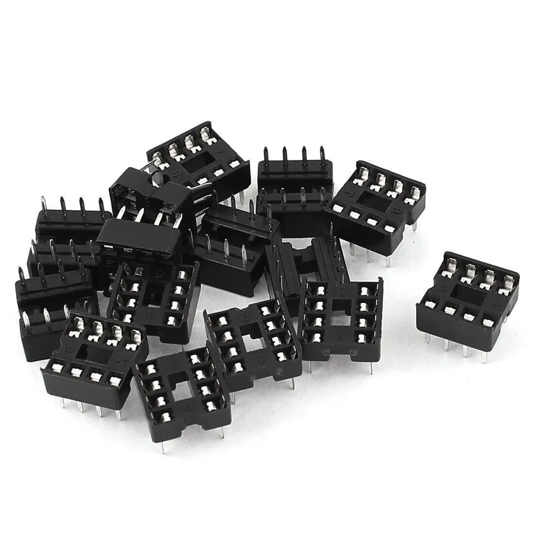 15pcs Solder Type 8PIN DIP Integrated Circuit IC Sockets Connector