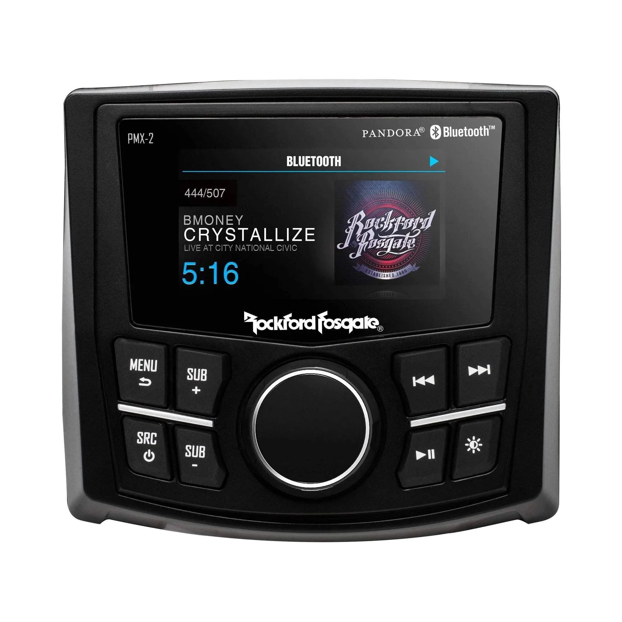 Rockford Fosgate PMX-2 USB/MP3 Marine UTV BOAT Digital Media Receiver FM Player