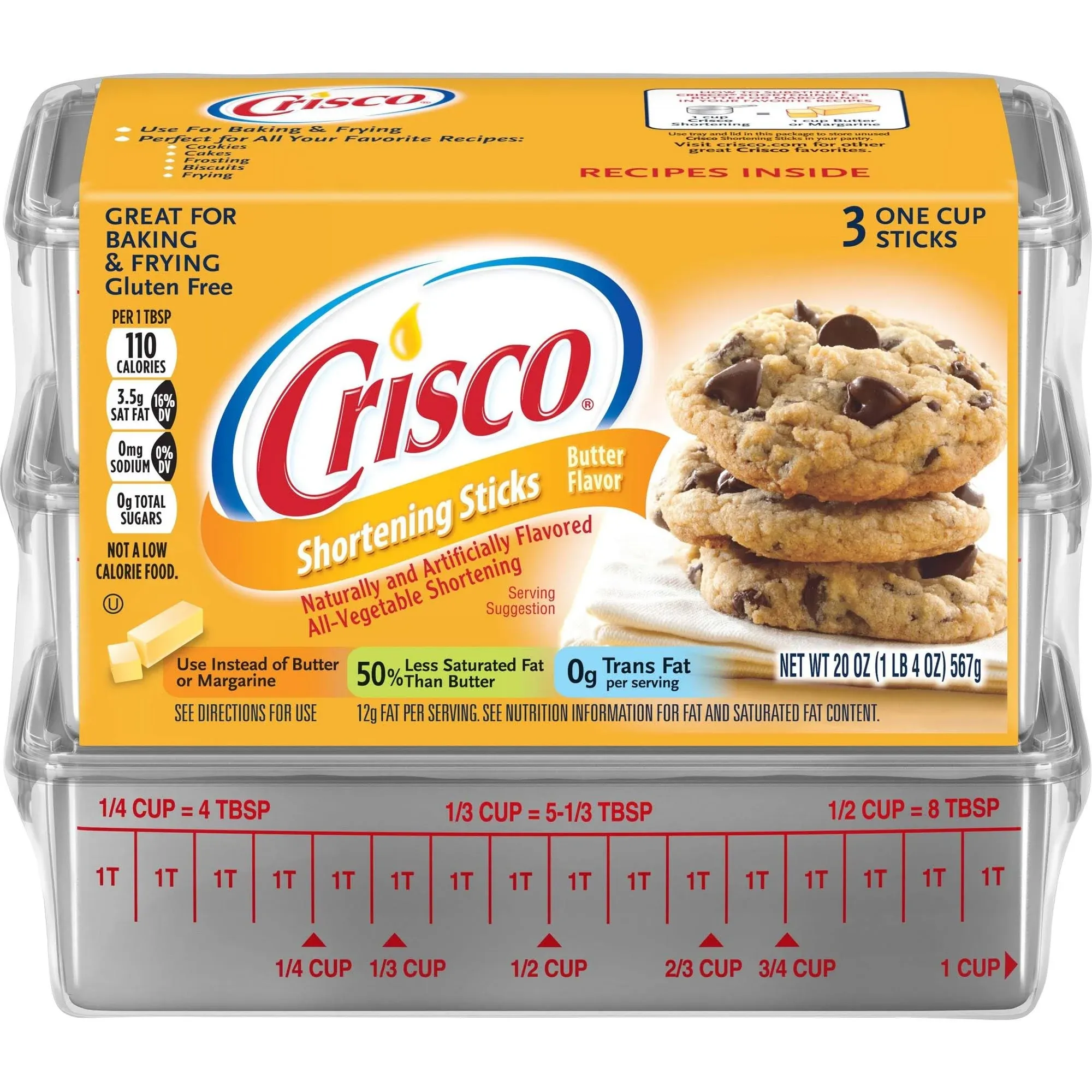 Crisco Butter Flavor All-Vegetable Shortening Sticks - 20 oz