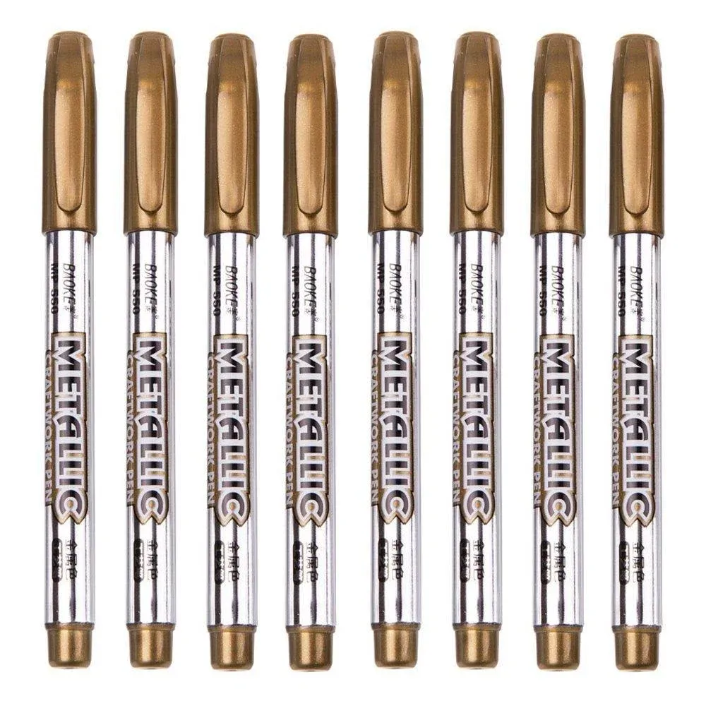 Gold Marker Metallic Fine Point Gold Markers Permanent Metallic for Adult Col...