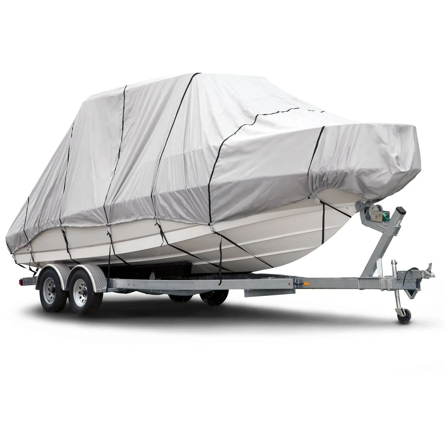 Budge Gray 24ft To 26ft 1200 Denier Hard Top Boat Cover